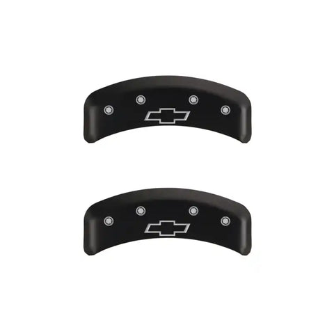 MGP 4 Caliper Covers Engraved Front & Rear Bowtie Red finish silver ch