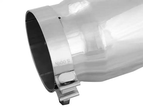 aFe 49T50604-P12 Universal Bolt On Exhaust Tip Polished 5in Inlet x 6in Outlet 12in Long
