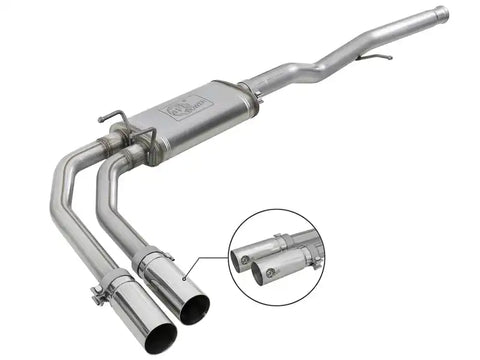 aFe 49-44098-P Rebel Series 3in-2.5in 409 SS Cat-Back Exhaust 09-18 GM Silverado/Sierra 1500 V6-4.3L / V8-4.6L