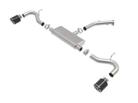 aFe 49-47016-C Takeda 2.5in 409 SS Axle-Back Exhaust System Carbon Fiber 18-20 Hyundai Elantra GT L4-1.6L(t)