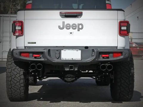 aFe 49-38095-B Vulcan Series 3in 304SS DPF-Back 21 Jeep Gladiator V6-3.0L (td) Dual Black Tip