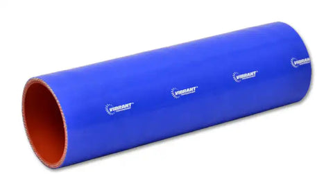 Vibrant 4 Ply Reinforced Silicone Straight Hose Coupling - 1.75in I.D. x 12in long (BLUE)