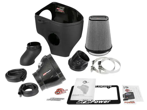 aFe 57-10001D Magnum Force Stage-2 Track Series Carbon Fiber AIS w/Pro Dry S Media-18 Dodge Challenger V8-6.2L