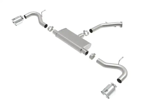 aFe 49-47016-P Takeda Series 2.5in 409 SS Axle-Back Exhaust System Polished 18-20 Hyundai Elantra GT L4-1.6L(t)