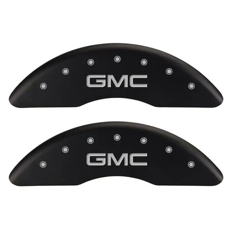 MGP 4 Caliper Covers Engraved Front & Rear GMC Red finish silver ch