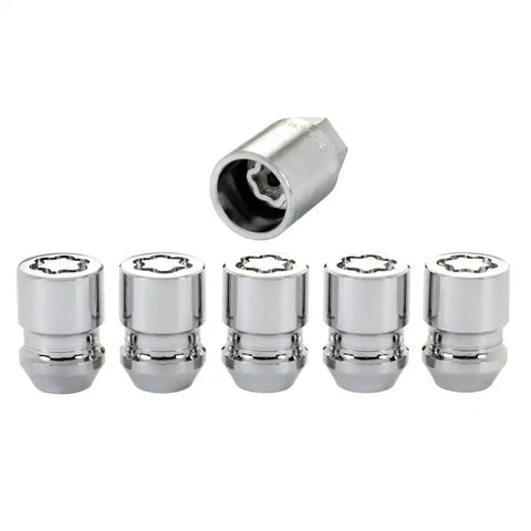 McGard Wheel Lock Nut Set - 5pk. (Cone Seat) M12X1.25 / 13/16 Hex 1.28in. Length Chrome