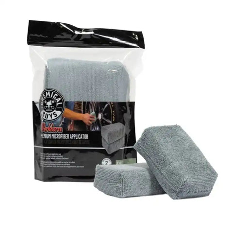 Chemical Guys Workhorse Microfiber Applicator - 5in x 3in x 1.5in - Gray - 2 Pack - Case of 24