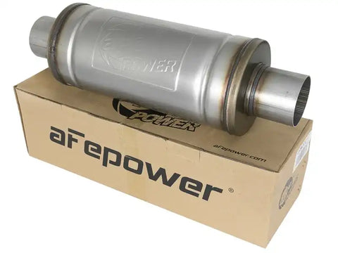 aFe 49M00012 MACH Force-Xp 409 SS Muffler 3in Center/Center 14in L x 6in Dia - Round Body