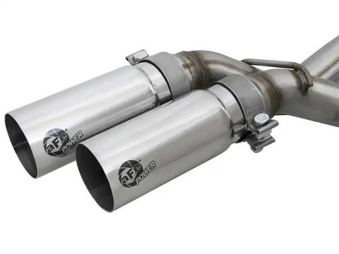 aFe 49-43078-P Rebel Series 3in. to 2.5in. 409 SS C/B Exhaust 11-14 Ford F-150 V6-3.5L (tt) - Polished Tip