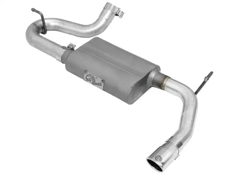 aFe 49-08047-P Scorpion 2-1/2in Alum Steel Axle-Back Exhaust w/Polished Tip 07-18 Jeep Wrangler JK V6-3.6/3.8L