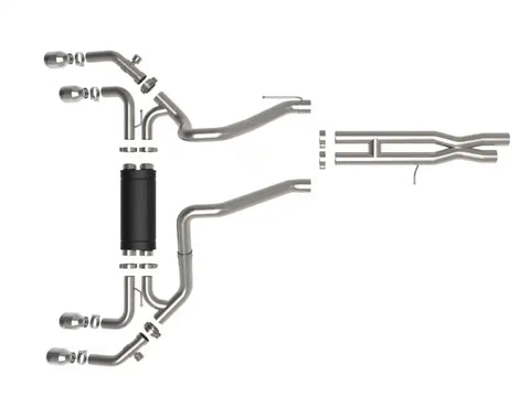 aFe 49-38098-P Vulcan Series 2.5in 304SS Cat-Back Exhaust 2021+ Jeep Wrangler 392 6.4L w/ Polished Tips