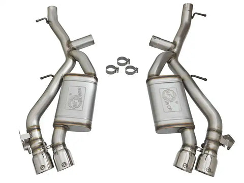 aFe 49-34068-P MACHForce XP 3in 304 SS Axle-Back Dual Exhaust (NPP) w/ Polished Tips 16-17 Camro V8-6.2L