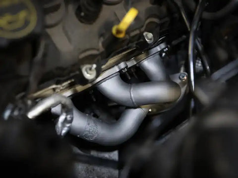 aFe 48-43031-T Twisted Steel Shorty Header 11-17 Ford Mustang V6-3.7L - Titanium Coat Finish