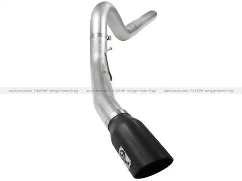 aFe 49-03054-B Atlas 5in DPF-Back Aluminized Steel Exh Sys, Ford Diesel Trucks 08-10 V8-6.4L (td) Black tip