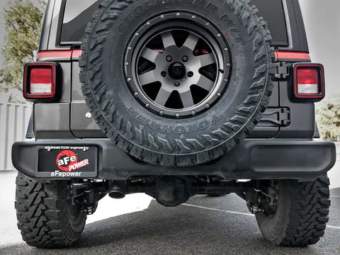 aFe 49-48065-1B MACH Force-Xp 2.5in 409SS Catback High-Tuck Exhaust 18-21 Jeep (JL) 3.6L 4-Door - Black Tip