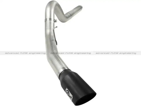 aFe 49-43054-B MACHForce XP 5in DPF-Back Stainless Steel Exh Sys, Black tip,Ford Diesel Trucks 08-10 V8-6.4L