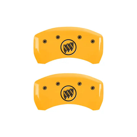 MGP 4 Caliper Covers Engraved Front Buick Rear Yellow Finish Black Char 2015 Buick Regal