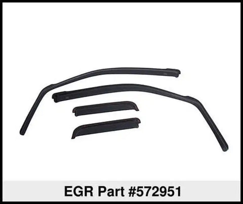EGR 572951 2019 Dodge Ram 1500 Crew Cab SlimLine In-Channel Window Visors Set of 4 - Dark Smoke