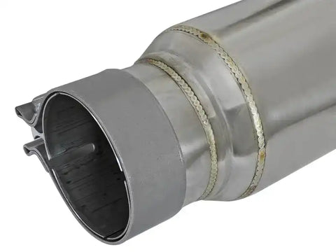 aFe 49M10001 MACH Force-Xp 409 SS Resonator 3in. Inlet/Outlet / 4in. Diameter 12in. Body 16in. Length