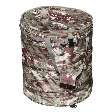 Raptor Series 100000-CTC OFFGRID - Pop Up Trash Can Collapsible Reusable Outdoor Storage Bin Camouflage Polyester