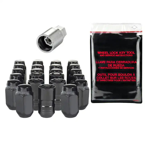 McGard SplineDrive Tuner 23-PC Jeep JL Install Kit w/Locks & Tool (Cone) M14X1.5 / 22m Hex - Black