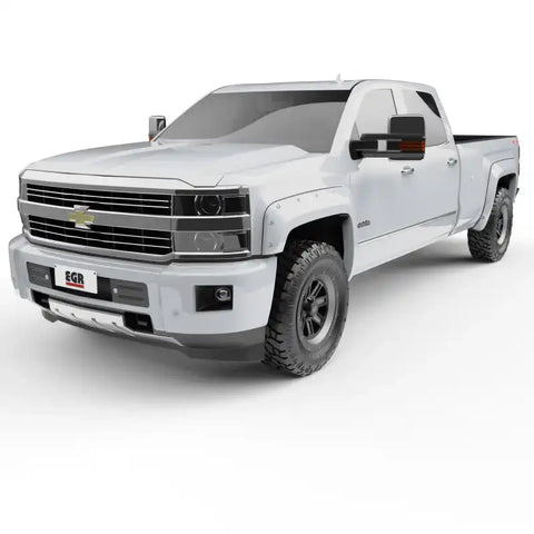 EGR 14+ Chev Silverado 6-8ft Bed Bolt-On Look Color Match Fender Flares - Set Summit White