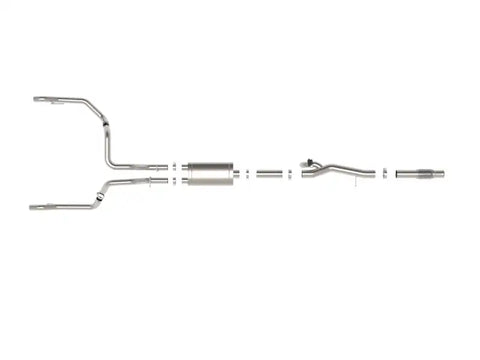 aFe 49-34140 Gemini XV 4in to Dual 3in 304 SS Cat-Back Exhaust w/ Cutout 19-21 GM Silverado/Sierra V8-6.2L