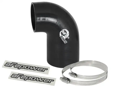 aFe 59-00058 Magnum FORCE CAI Univ. Silicone Coupling Kit (3in. ID to 2.5in. ID) 90 Deg. Elbow Reducer - Blk