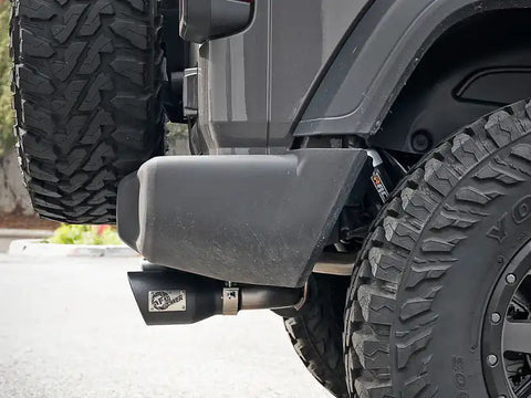aFe 49-48076-B Rebel Series 2.5in 409 SS Cat-Back Exhaust w/ Black Tips 18-19 Jeep Wrangler (JL) V6 3.6L