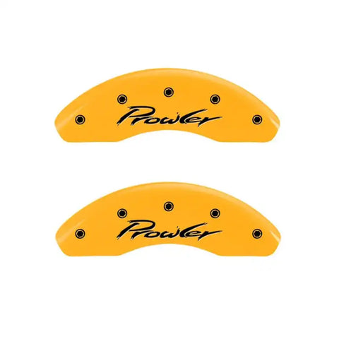 MGP 4 Caliper Covers Engraved Front & Rear 97-02 Chrysler Prowler Yellow Finish Black Prowler Logo