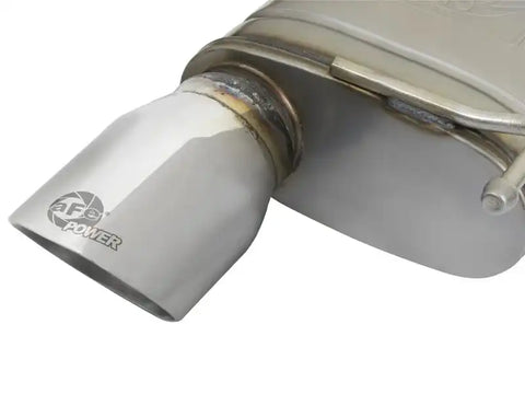 aFe 49-43085-P MACHForce XP 2.5in 409 Stainless Axle Back Exhaust w/Stainless Tips 15-17 Ford Mustang I4-2.3L