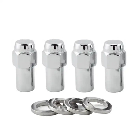 McGard Hex Lug Nut (Long Shank - .946in.) 7/16-20 / 13/16 1.85in. Length (4-Pack) Chrome