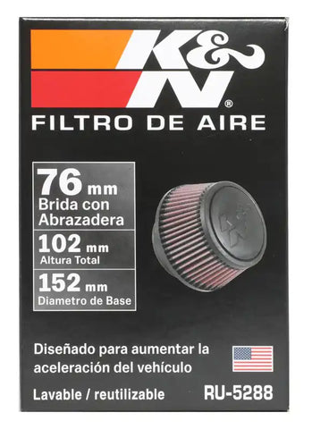 K&N RU-5288 Universal Clamp-On Air Filter