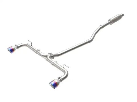 aFe 49-37015-L Takeda 2-1/2in 304 SS Cat-Back Exhaust w/ Blue Flame Tips 14-18 Mazda 3 L4 2.0L/2.5L