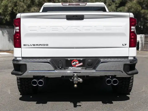 aFe 49-34139-B Gemini XV 3in 304 SS Cat-Back Exhaust w/ Cutout 19-21 GM Silverado/Sierra 1500 V8- Black Tips