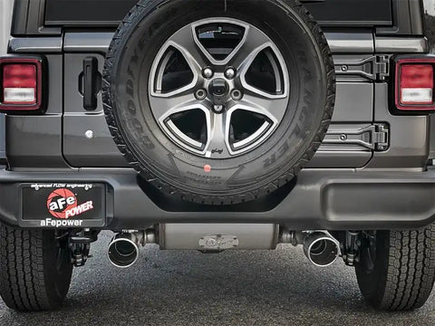 aFe 49-48066-P Rebel Series 2.5in 409 SS Cat-Back Exhaust w/ Polished Tips 2018+ Jeep Wrangler (JL) V6 3.6L