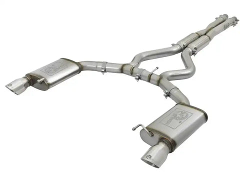 aFe 49-33087-P MACHForce XP 3in Sport Tone Cat-Back Exhausts w/ Polished Tips 15-17 Ford Mustang V6/V8