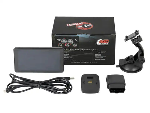 aFe 77-83020-AGD Scorcher Blue 17-18 Ford Diesel Trucks V8-6.7L (td) w/ Advanced Gauge Display Monitor