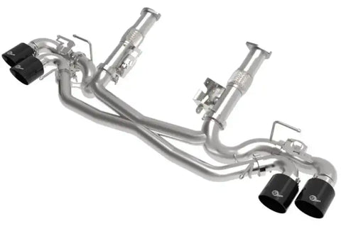 aFe 49-34124NM-B MACH Force-Xp 304 Stainless Steel Cat-Back Exhaust Black 2020 Chevrolet Corvette C8