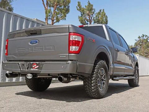 aFe 49-33127-B Vulcan 3in 304 SS Cat-Back Exhaust 2021 Ford F-150 V6 2.7L/3.5L (tt)/V8 5.0L w/ Black Tips