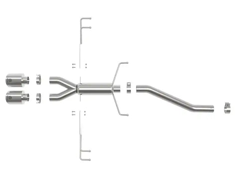 aFe 49-36626-P Takeda 2.5in 304SS Axle-Back Exhaust System 17-19 Honda Civic Type R L4-2.0L (t) - Polished Tip