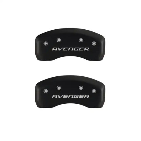 MGP 4 Caliper Covers Engraved Front & Rear With out stripes/Avenger Red finish silver ch