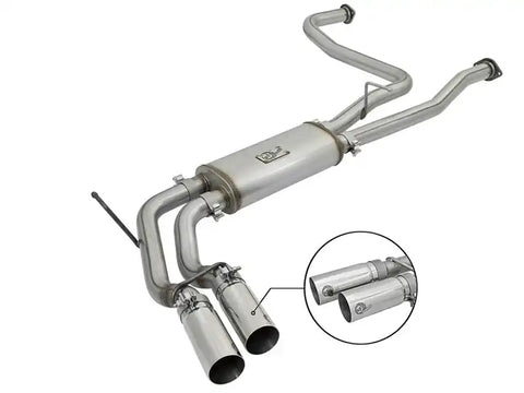 aFe 49-46126-P POWER Rebel Series 2-1/2in 409 SS Cat Back Exhaust w/ Polished Tips 16-17 Nissan Titan V8 5.6L