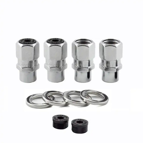 McGard Hex Lug Nut (Drag Racing Short Shank) 7/16-20 / 13/16 1.6in. Length (4-Pack) - Chrome
