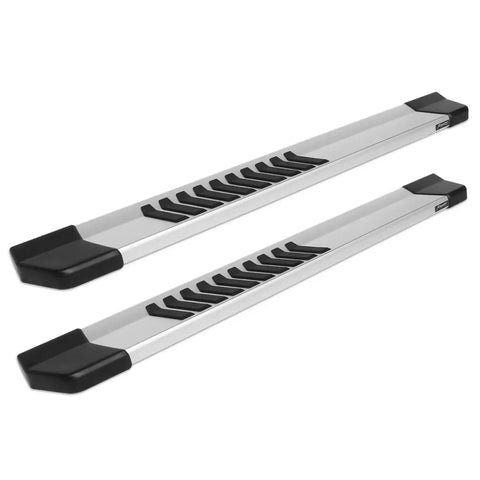 Raptor Series 1701-0016 - 6 In OEM Style Slide Track Running Boards Brushed Aluminum 07-18 Chevy Silverado/GMC Sierra 1500 07-19 Silverado/Sierra 2500/3500 HD Regular Cab