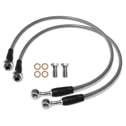 Raptor Series 170107-408706 RSO Suspension - Rear Brake Lines Stainless Steel Length: 70cm-27.56in 07-18 Jeep Wrangler JK/JKU