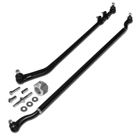 Raptor Series 170107-442200 RSO Suspension - HD Tie Rod And Drag Link Kit Black E-Coated 0-3in Lift 07-18 Jeep Wrangler JK/JKU