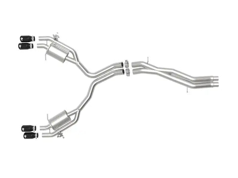 aFe 49-36427-B 18-20 Audi RS5 Coupe MACH Force-Xp 3in to 2.5in 304 SS Axle-Back Exhaust System (Quad Black Tip)