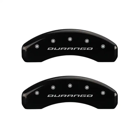 MGP 4 Caliper Covers Engraved Front & Rear With out stripes/Durango Black finish silver ch