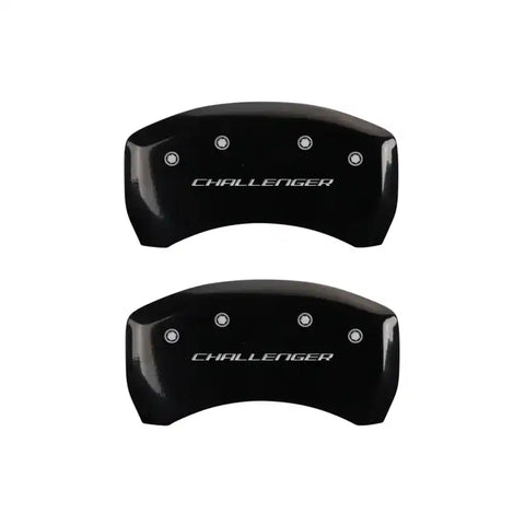 MGP 4 Caliper Covers Engraved Front & Rear Block/Challenger Black finish silver ch